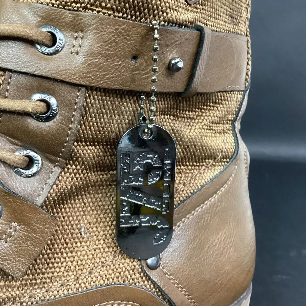 J75 Deploy Tactical Combat Jump Boots Men 10 Brown Cap Toe Military Lightweight